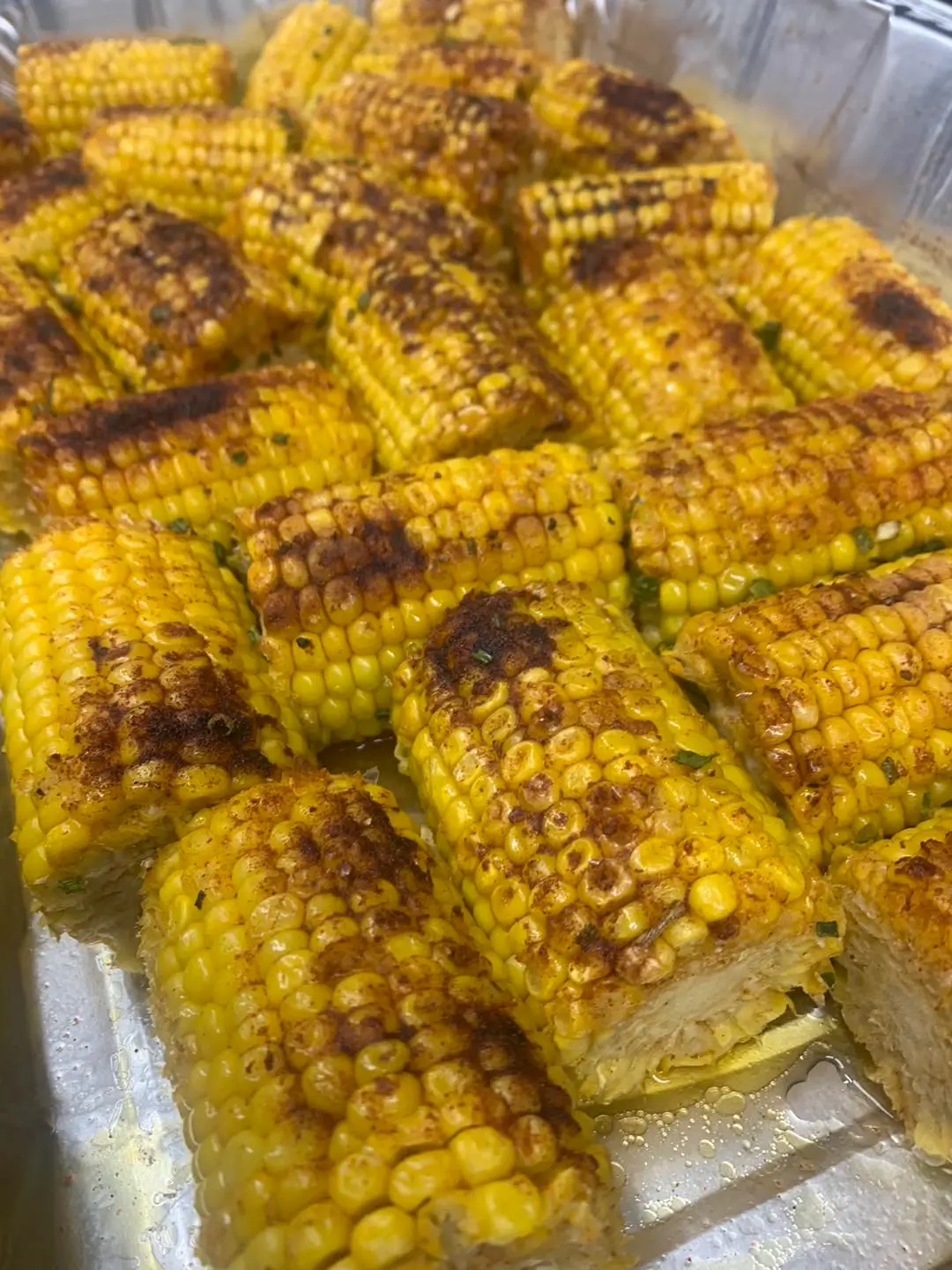 Buttered corn on the cob BBQ side